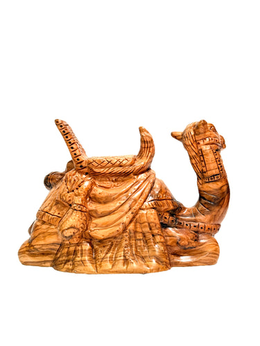 Olive Wood Camel Statue