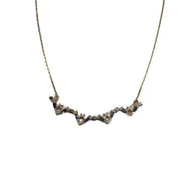 Jerusalem Cross – Yellow Gold, Diamonds & Sapphires